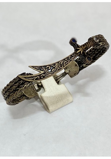 Kelepçeli Kı Lıç Gümüş Erkek Bileklik F16002099