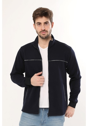 Uniprom Casual Ceket 3 İplik Şardonlu Mevsimlik Günlük Ceket Lacivert