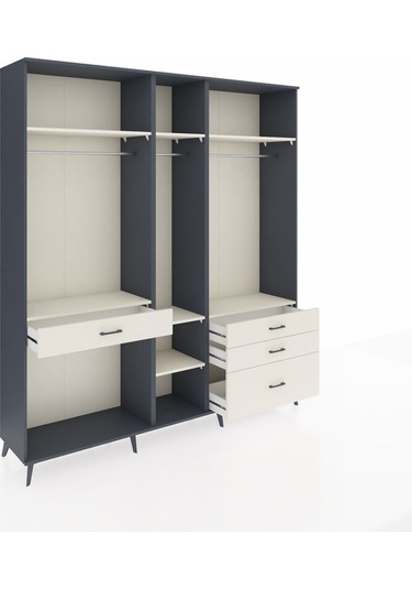 Hyperion Dolap 7 Raflı 4 Çekmeceli 3 Askılı 220x44x243 Antrasit-aytaşı/aytaşı Aytası/aytası Hyperion Dolap 7 Raflı 4 Çekmeceli 3 Askılı 220x44x243 Antrasit-aytaşı/aytaşı Aytası/aytası