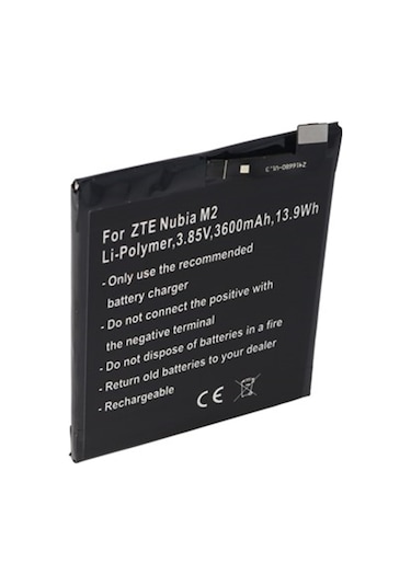 Pil Zte Nubia M2 li-Polimer 3.85V 3600 Mah 13.9Wh Yerleşik