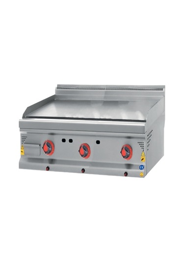 Karacasan Endüstriyel 120 Cm 600 Seri Set Üstü Doğazgazlı Düz Pleyt Izgara