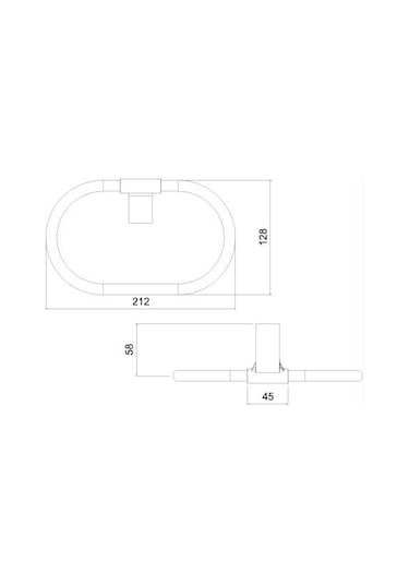 Tema Banyo Premium Yuvarlak Havluluk 71008 Krom