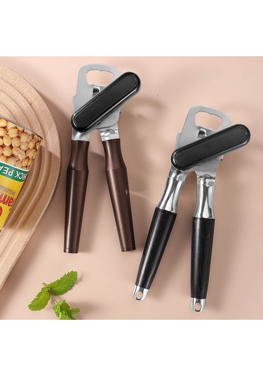 Sones Paslanmaz Çelik Konserve Açacağı Çok Amaçlı Mutfak Şişe Açacağı, Stil: Ahşap Saplı Diğer