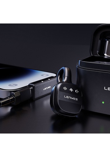 Lenyes Lm209 Type-c Portlu Kablosuz Yaka Mikrofonu Siyah