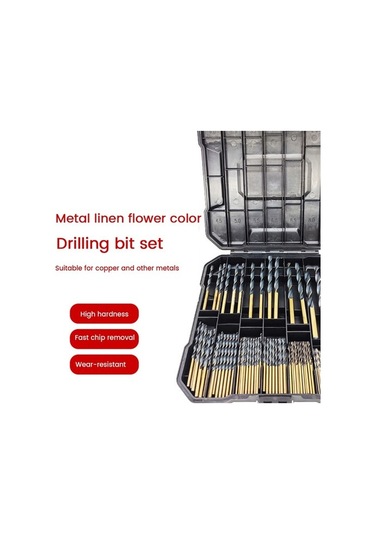 Wealthglow 99 Adet Titanyum Matkap Ucu Seti Çelik Ahşap Metal Bakır Matkap Ucu Titanyum Kaplamalı Büküm Matkap Ucu Ahşap Delme Uçlar Renkli 86yvvn