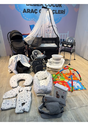 Yeni Doğan Cool Bag Lüx Bebek Çeyiz Seti 30 Parça Kahverengi