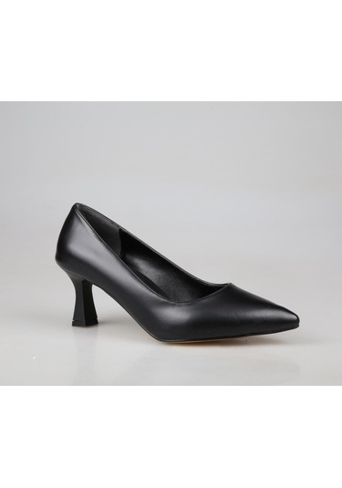 Feles 017-2014 Siyah Kadın Topuklu Ayakkabı Siyah