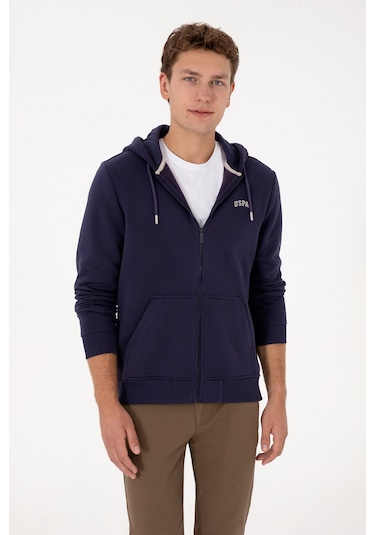 U.S. Polo Assn. Erkek Regular Fit Mürdüm Şardonlu Örme Hırka 50313755-VR074