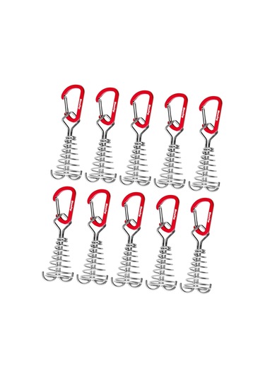 Suntek 10 Parça Güverte Ankraj Mandalları Paslanmaz Kırmızı Kırmızı