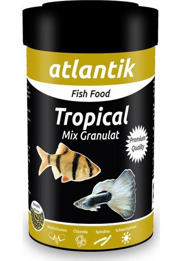 Atlantik Tropical Mix Granulat 250 Ml Balık Yemi