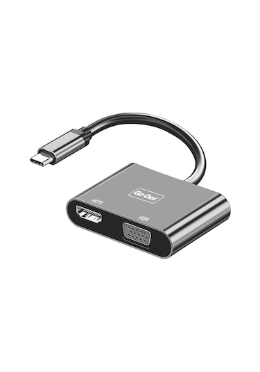 Go Des GD-8280 Type-C To HDTV+VGA Dönüştürücü - ZORE-262614