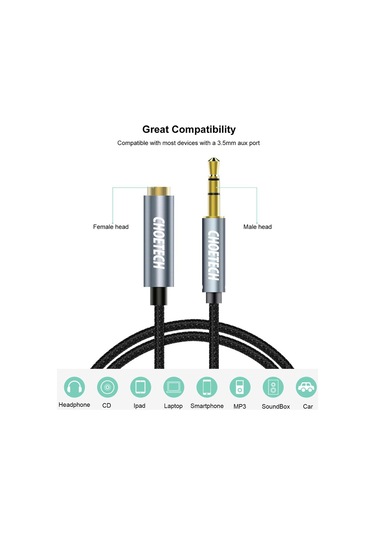 Choetech Aux Uzatma Kablosu 2 M Aux001