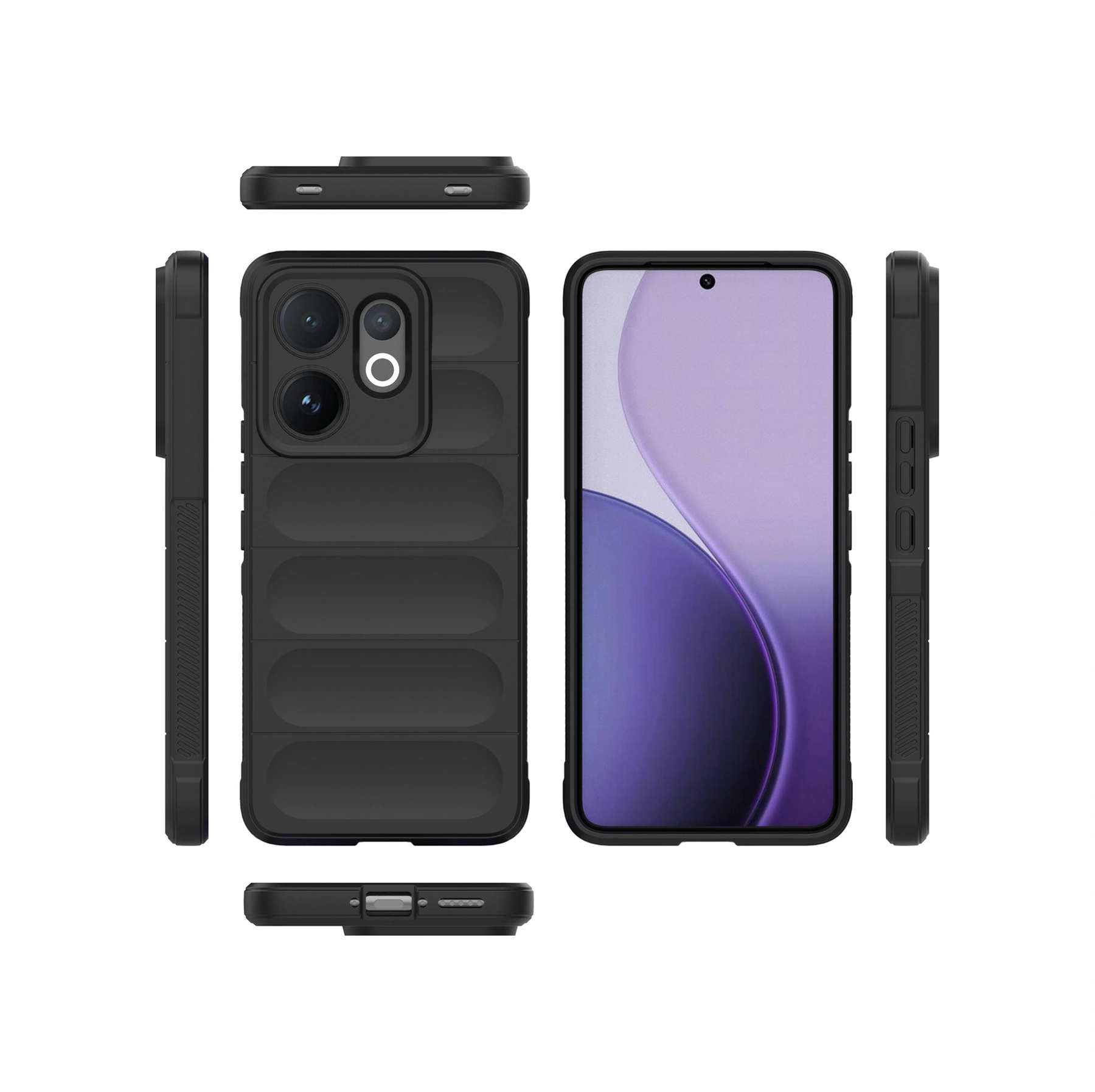 Vivo V60 5g Kılıf Düşmeye Karşı Dayanıklı Yumuşak Tpu Sağlam Telefon Arka Kapağı - Siyah Siyah