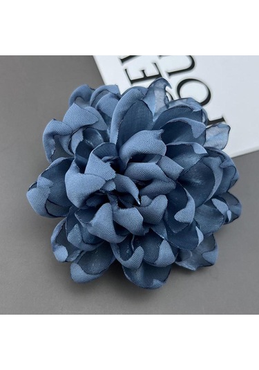 Homyl Kadınlar Için Çiçek Broş Rozeti Büyük Dans Ziyafeti Koyu Mavi