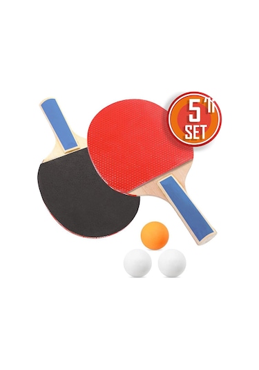 Masa Tenisi Raketi Seti Tenis Topu Set 5 Parça Başlangıç Seti