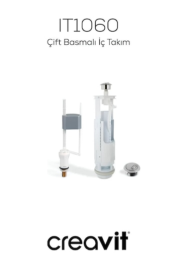 Creavit Mare Beyaz Kanalsız Duvara Sıfır Klozet Takımı Ma361, Creavit Mare Duroplast Yavaş Kapak Beyaz