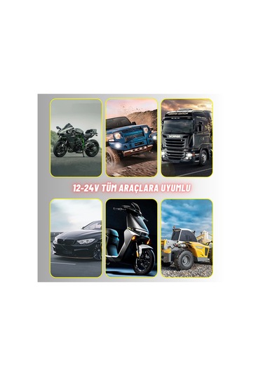 Motosiklet Scooter Led Sis Farı Set Delici Işık Beyaz Sarı Metal Kasa 2 Adet 2 Adet