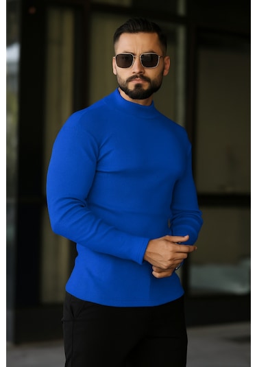 3'lü Paket Yarım Boğazlı Erkek Kazak Bej - Siyah