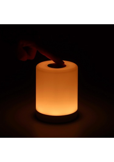 Neevoyu Led Yatak Odası Lambası, Dokunmatik Kontrol, 3 Seviye Işık, Rgb Renkler, Yatak Ve Oynama Odası İçin, Usb Şarj Edilebilir, Beyaz Batarya Dahil Diğer