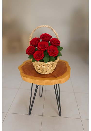 Doğal El Yapımı Hasır Sepet Dekoratif, Çok Amaçlı, Boho Tarz Bej - Sarı