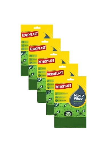 Mikro Fiber Mutfak Bezi 2 Li 30 X 30 Cm X 5 Paket Çok Renkli