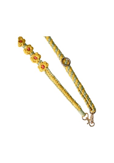 Suntek Boho Makrome Crossbody Omuz Askısı Dokuma Papatya