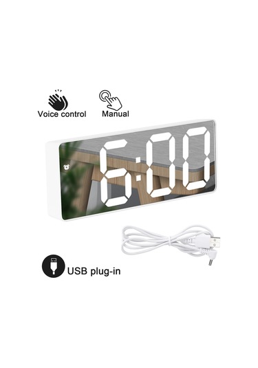 Zilinn Dikdörtgen Beyaz Kabuk Ayna Beyaz Işık-45 Çok Renki