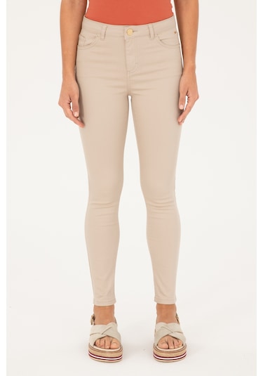 U.S. Polo Assn. Kadın Taş Toothpick Fit Kanvas Pantolon 50281692-VR049