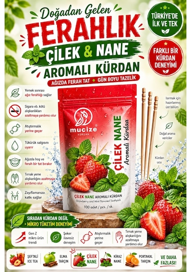Mucize Çilek-nane Aromalı Kürdan Refill Doypak