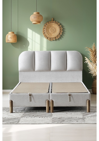 Bohem Prime Çift Kişilik Sandıklı Baza Ve Başlık 2 Li Set Şık Tasarım 150 x 200 CM