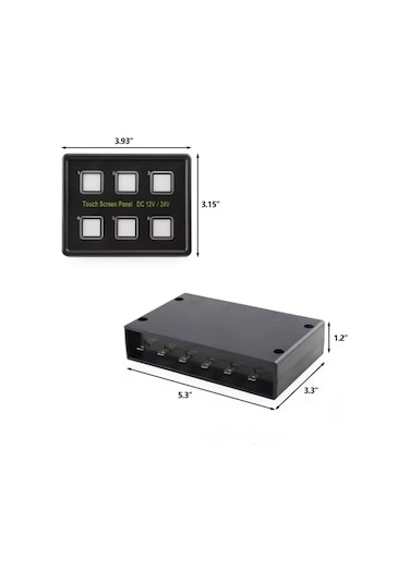 Mellifera Karavan & Tekne 6'lı Kontrol Paneli Röleli 12v/24v-1762