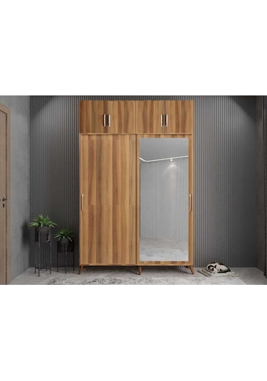 Panama Sürgülü Yüklüklü Portmanto Vestiyer Ayakkabılık C 180cm