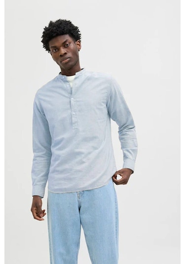 Jack & Jones Jjbreeze Half Erkek Gömlek 12268968 Mavi