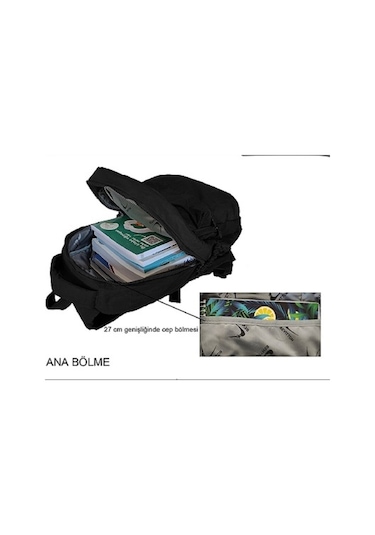 Krinkıl Su Geçirmez Kumaş Unisex Okul Çantası 2200 Vizon