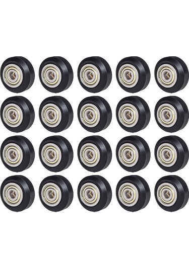 Geekyou 20 Adet Pom Delrin Kayar Çark, 24mm Dış Çap, 625zz Rulmanlı, 3d Yazıcı Parçası, Dayanıklı