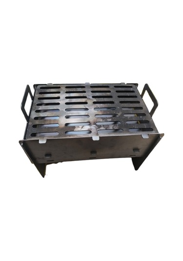 Mangal Portatif Kamp Gezinti Mangal Mini 20x30 2 Mm Tm Turalp Gri