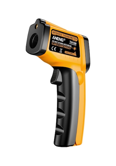 Yifomall Aneng Th109 El Tipi Kızılötesi Termometre - Dokunmadan Sıcaklık Ölçer, Lcd Ekranlı, Lazer Konumlandırma, Sarı Pil İçermez