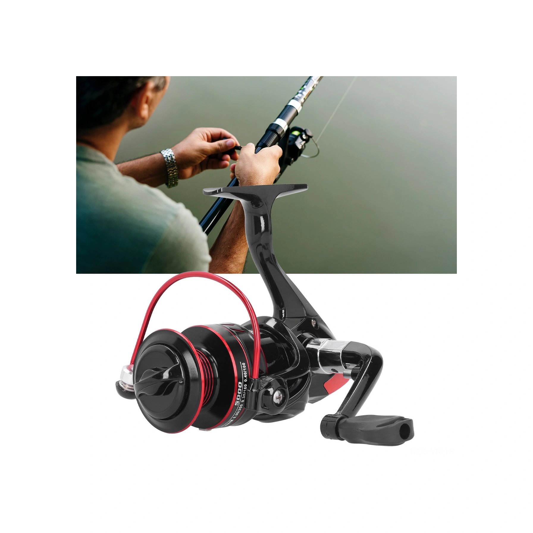 Vkemall Dm5000 Spinning Reel Metal Gövde Su Geçirmez Dayanıklı Anti-koroziv Yüksek Hızlı Döner Deniz, Lure, Kayık, Buz Balıkçılığı Makinesi