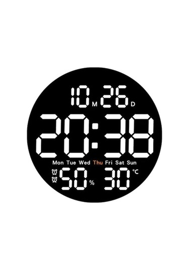 Novahub Uzaktan Kumandalı Dijital Saat - Sıcaklık, Nem Ve Çift Alarm Diğer