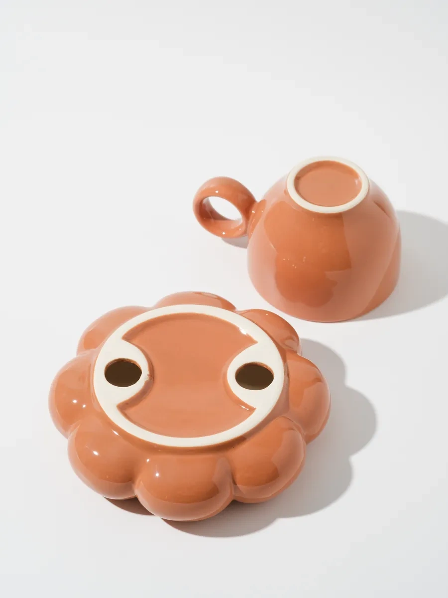 Rodori Hediye Çay Takımı: Bulut İçecek Kabı Ve Tabak Seti 330980913 Kahverengi