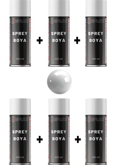 6 Adet Ral 7035 Açık Gri Sprey Boya 400 Ml.