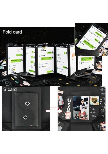 Kalp Şekli Dıy El Yapımı Fotoğraf Albümü Sürpriz Patlama Zıplayan Hediye Kutusu