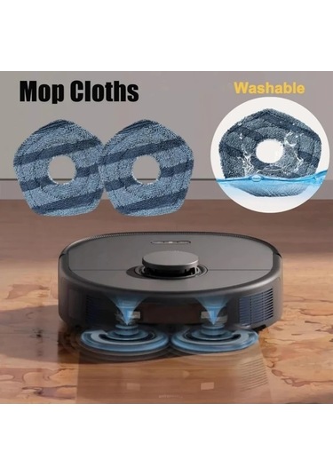 Xuweiwei 16 Adet Eufy X10 Pro Omni Robot Süpürge Yıkanabilir Yeniden Kullanılabilir Yan Fırçası Hepa Filtresi Mop Bez Toz Torbası