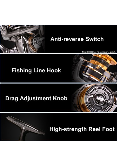 Tenfowee Hk3000 Modeli Derin İki Renkli Metal İp Kasesi Spinning Olta Makinesi, 8kg Maksimum Sürtünme, 7+1 Topak Yataklı