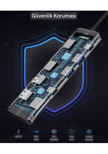 Lemorele 10'un 1'i Çoğaltıcı Hub Usb 3.0/hdmı/100w/type-c/sd/tf