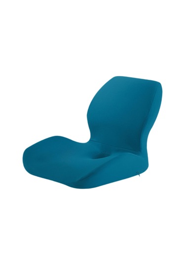 Suntek Bel Destek Yastığı Ergonomik Sandalye Sırt Yurt Oturma Koyu Mavi