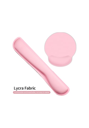 Hafızalı Köpük Klavye Bilek Desteği Mouse Pad Seti,gri