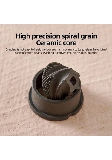 Ulzyvf Seramik Bıçaklı 15 Seviye Usb Şarjlı Kahve Değirmeni - Beyaz, Fırça Hediyeli/ Beyaz