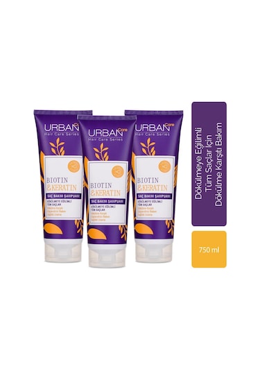 Urban Care Biotin & Keratin Dökülme Karşıtı Şampuan 3 x 250 ML