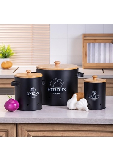 Trendooze Sebze Depolama Kutusu Çiftlik Evi Mutfak Bidonu Ev S Koyu Renk S